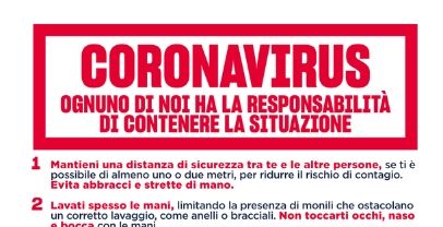 link alla pagina informativa sul coronavirus della Regiona Lazio