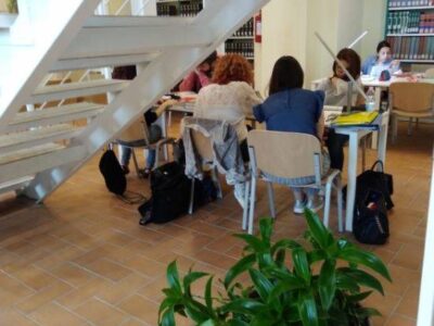 interno dell'aula studio presso l'Università della Tuscia