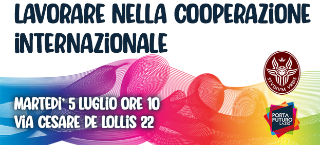 locandina evento 5 luglio sulla cooperazione internazionale