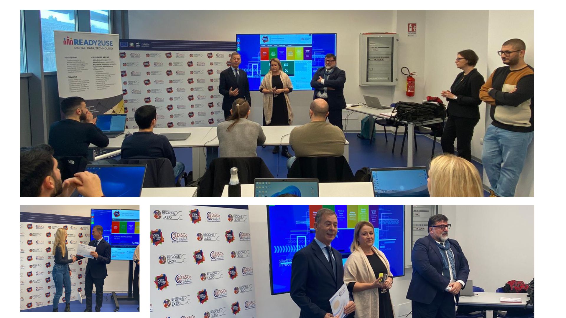 DiSCo presente all' evento dell'Academy nel settore informatico sistemistico attuata attraverso il Progetto Porta Futuro in collaborazione con Ready2Use.
