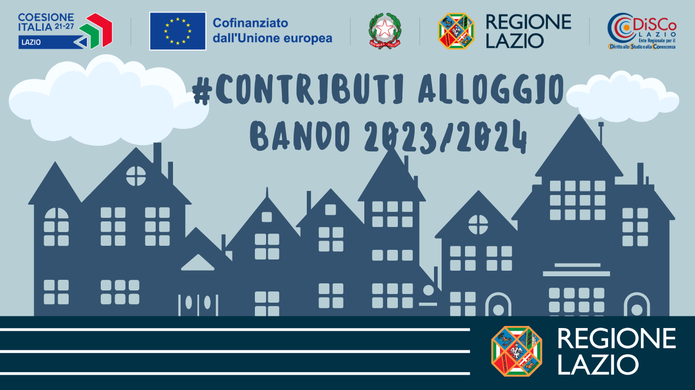 Online da oggi il bando Contributi per l’alloggio, a.a. 2023/2024,