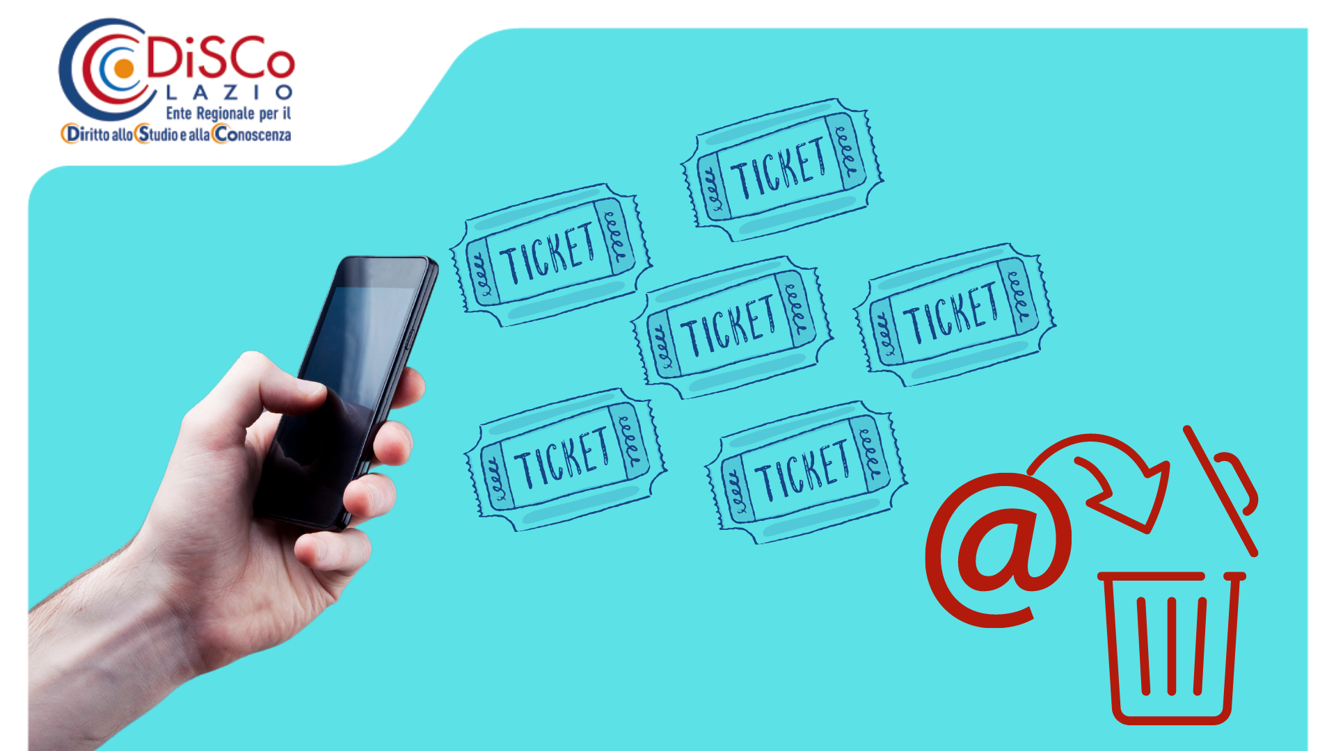 illustrazione sì ticket no posta elettronica